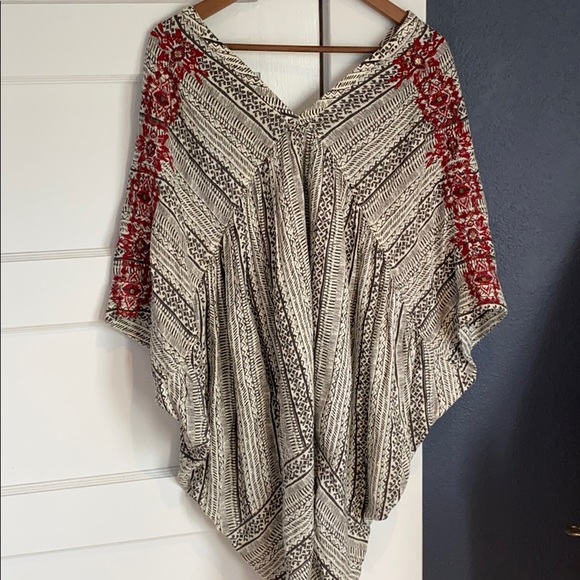 Free people boho poncho top - Picture 4 of 6